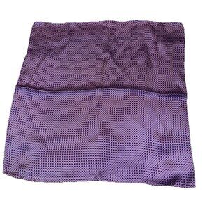 Vintage Handmade 100% Silk Pocket Square Handkerchief Houndstooth Purple